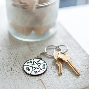 Supernatural Devil's Trap Soft Enamel/Metal Key Chain