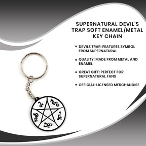 Supernatural Devil's Trap Soft Enamel/Metal Key Chain