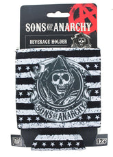 Sons of Anarchy Black and White Stripe Reaper Foam Can Huggie