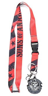 Sons of Anarchy Stars & Stripes Charm Lanyard