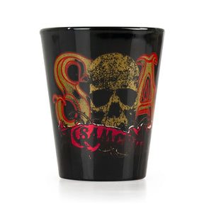 Sons Of Anarchy Logo Shot Glass | Set Of 4 SAMCRO Logo Bar Glasses | 1.5 Ounces