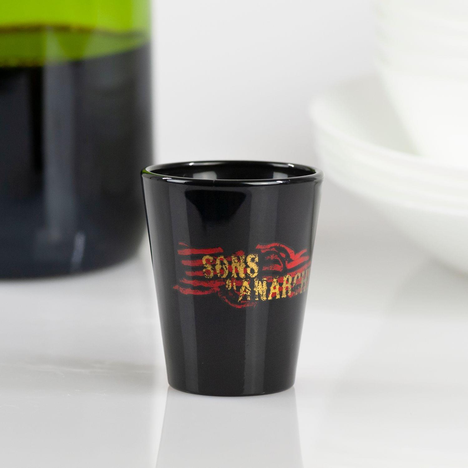 Sons Of Anarchy Logo Shot Glass | SAMCRO Logo Bar Glasses | 1.5 Ounces