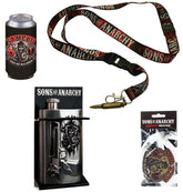 Sons of Anarchy "Men of Mayhem" Bundle: Flask, Lanyard, Koozie, Air Freshener
