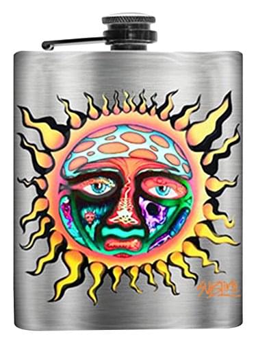Sublime Foil-Printed Sun Logo 8oz Stainless Steel Flask