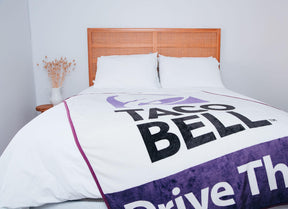 Taco Bell Classic Logo Fleece Throw Blanket | 45 x 60 Inches