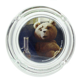 Ted "I Told My weed Guy To Step It Up" Clear Glass Ashtray