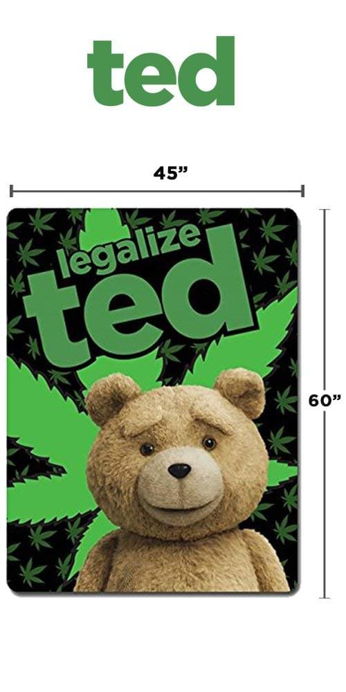 Ted 2 Legalize Ted Lightweight Fleece Throw Blanket | 45 x 60 Inches