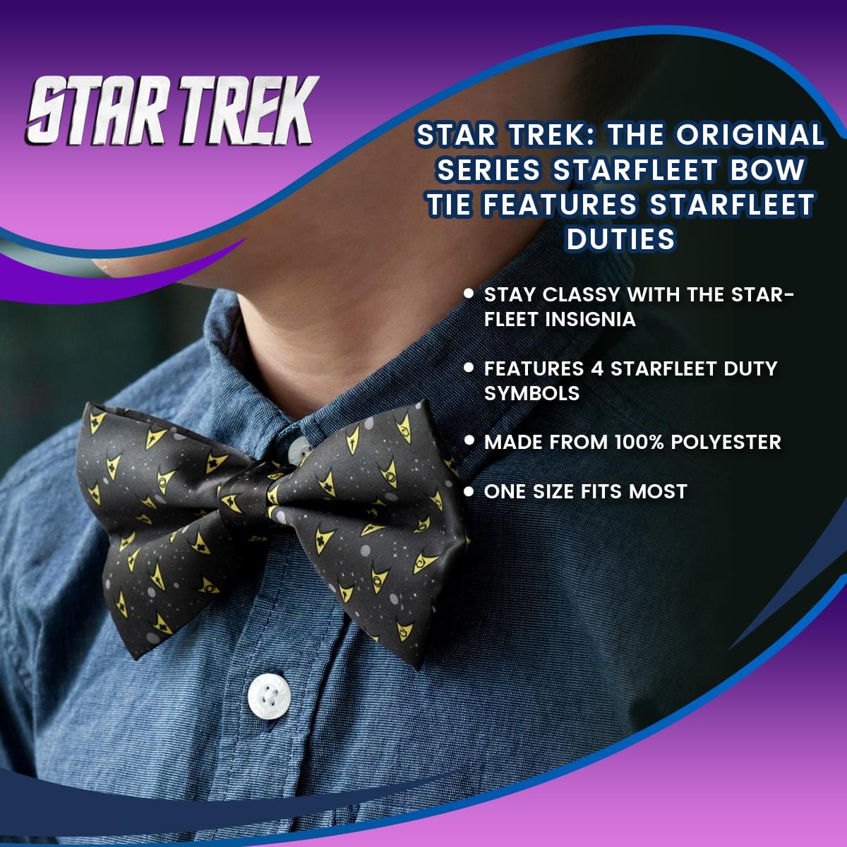 Star Trek: The Original Series Starfleet Bow Tie | Features Starfleet Duties