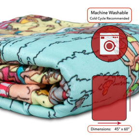 Where's Waldo On The Beach Lightweight Fleece Throw Blanket | 45 x 60 Inches