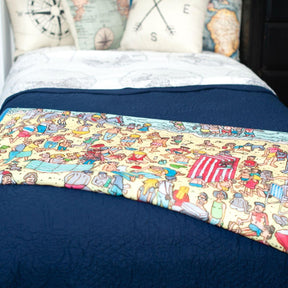 Where's Waldo On The Beach Lightweight Fleece Throw Blanket | 45 x 60 Inches