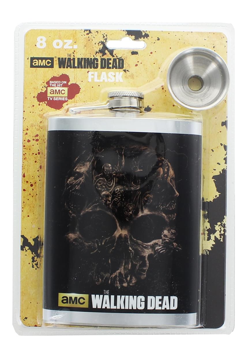The Walking Dead 8oz Zombie Skull Flask