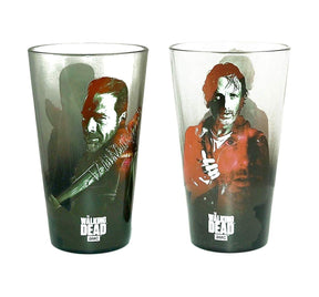The Walking Dead Rick & Negan 16oz Pint Glass Set