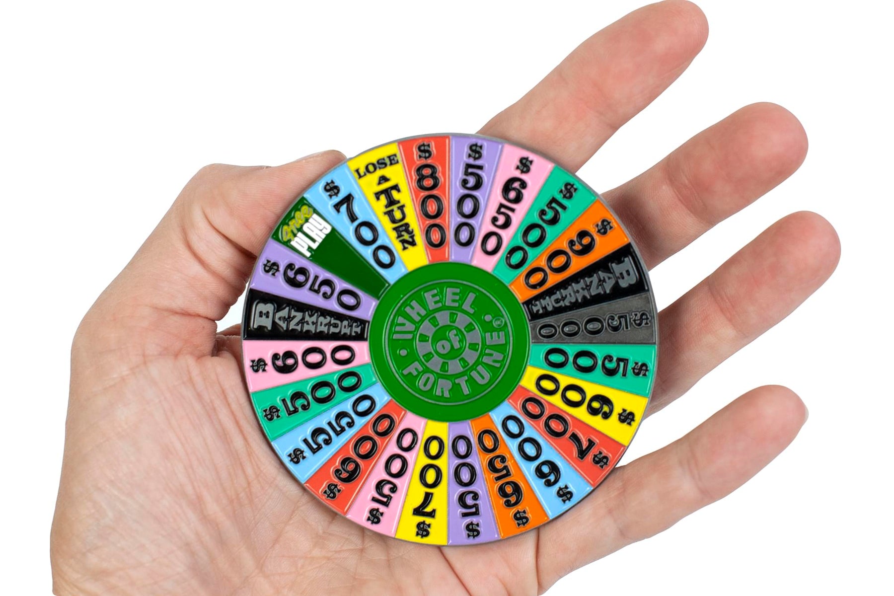 Wheel Of Fortune Game Show Spin Wheel Enamel Backpack Pin | Measures 3 Inches