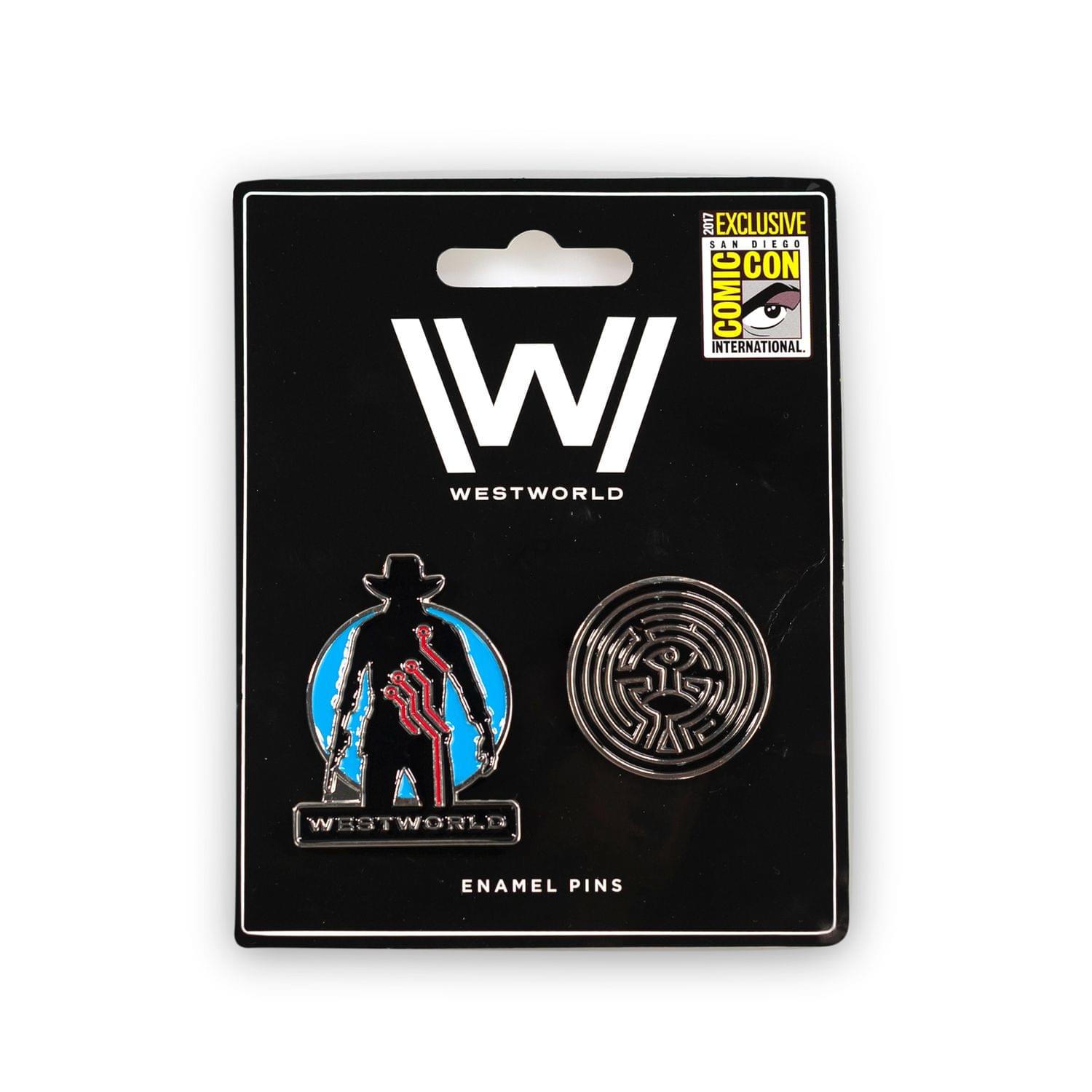 EXCLUSIVE Westworld Man In Black & Maze Pins | Enamel Collector Pins | Set of 2