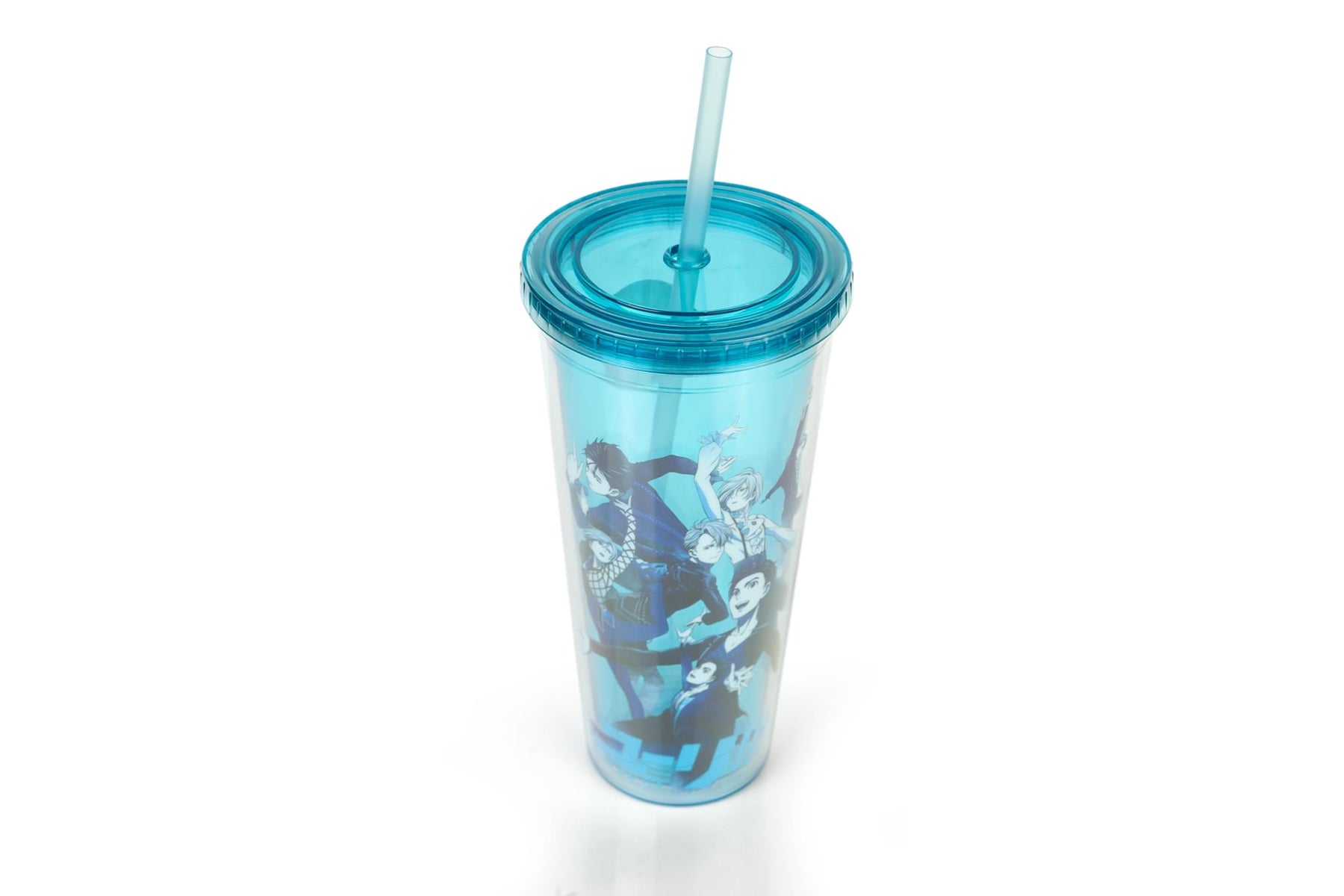 Yuri On Ice Characters Plastic Tumbler Cup With Lid & Straw | Holds 16 Ounces