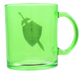 The Legend of Zelda Hylian Shield 16oz Green Glass Coffee Mug