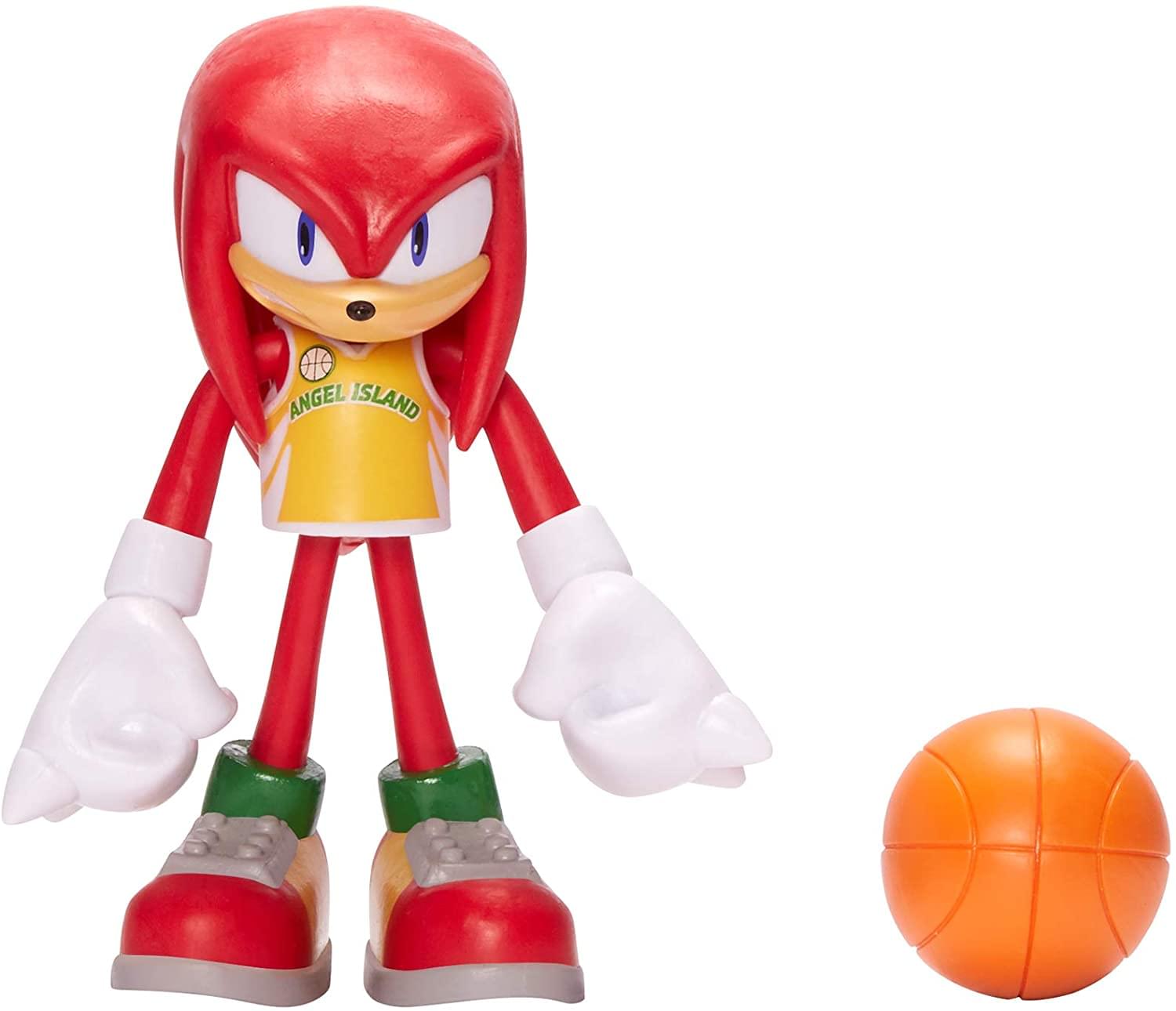 Sonic the Hedgehog 4 Inch Bendable Figure | Basketball Knuckles