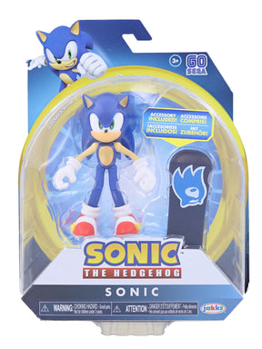 Sonic the Hedgehog 4 Inch Figure | Modern Sonic w/ Snowboard