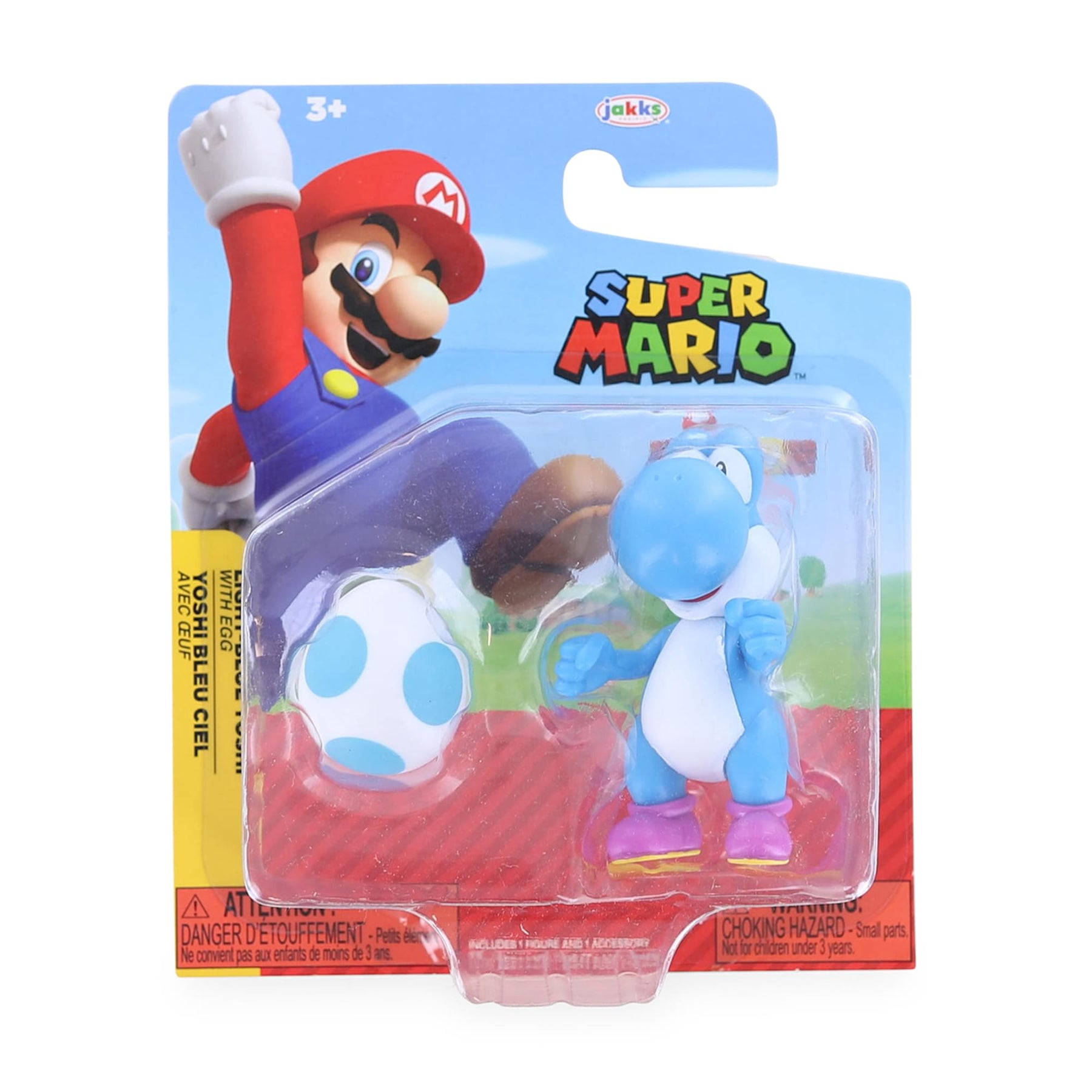 Super Mario World of Nintendo 2.5 Inch Figure | Light Blue Yoshi with Egg
