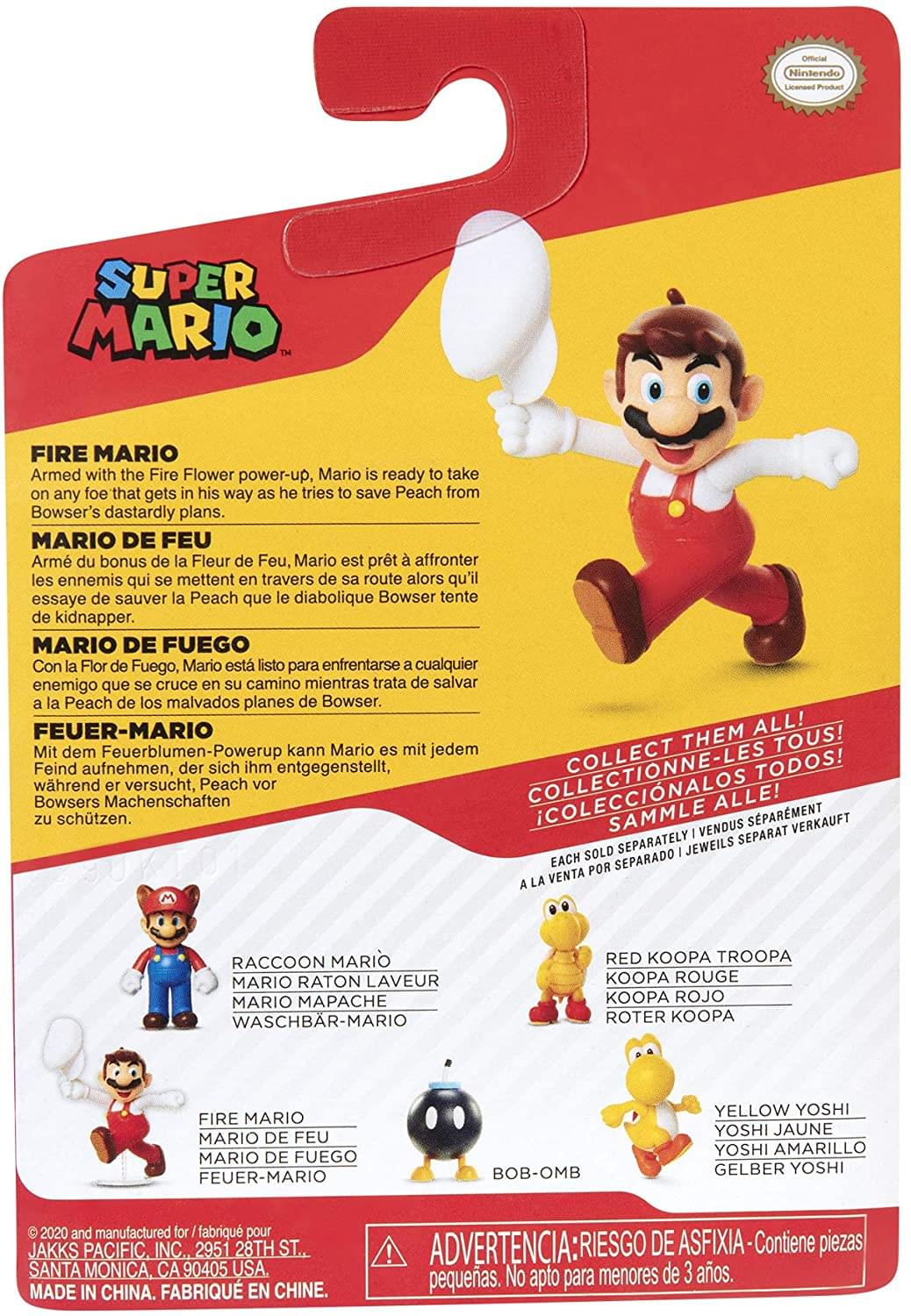 Super Mario World of Nintendo 2.5 Inch Figure | Tipping Hat Fire Mario