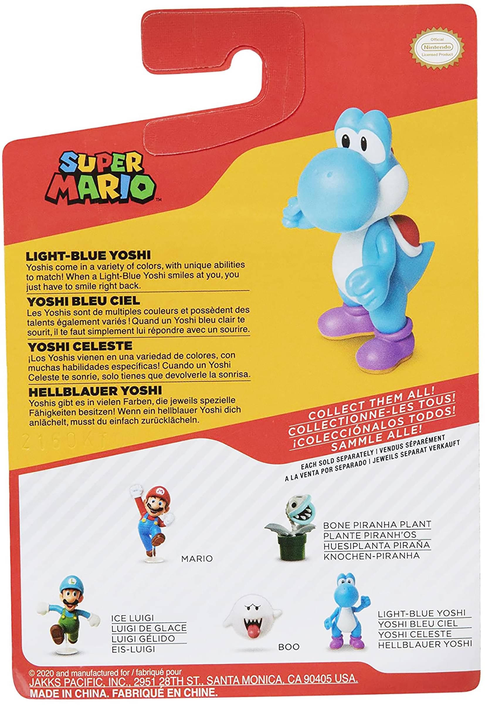 Super Mario World of Nintendo 2.5 Inch Figure | Light Blue Yoshi