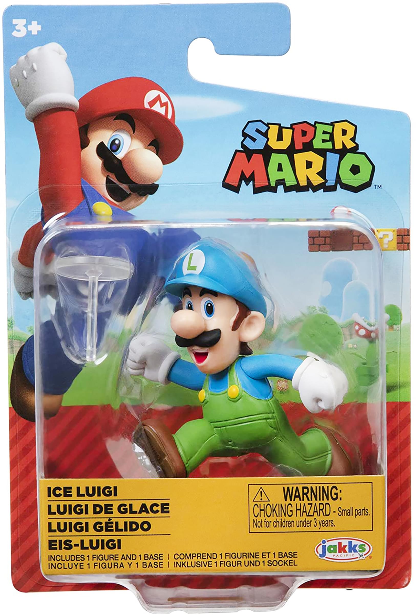 Super Mario World of Nintendo 2.5 Inch Figure | Running Ice Luigi