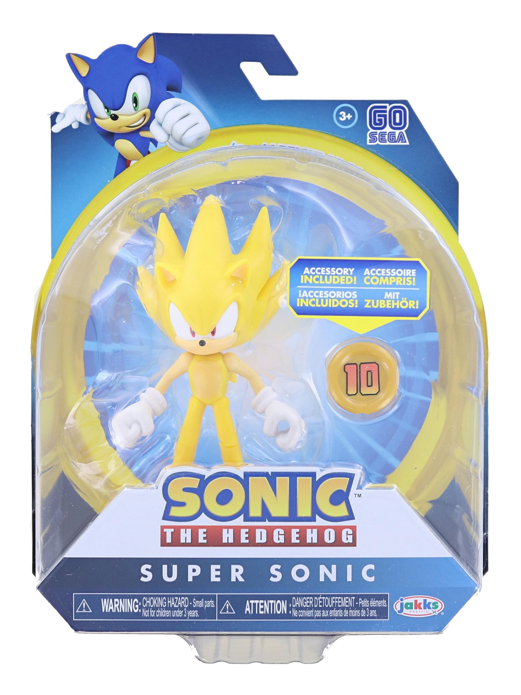 Sonic the Hedgehog 4 Inch Figure | Modern Super Sonic