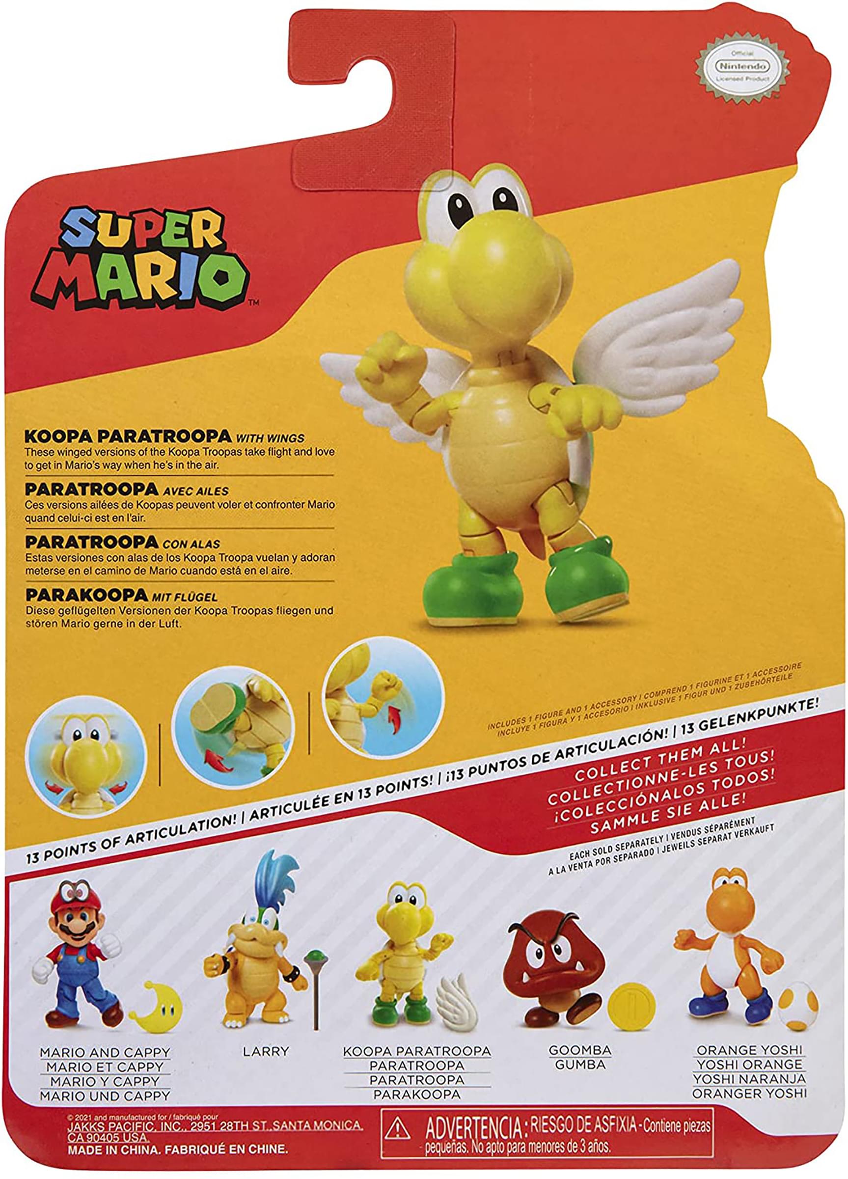Super Mario World of Nintendo 4 Inch Figure | Koopa Paratroopa