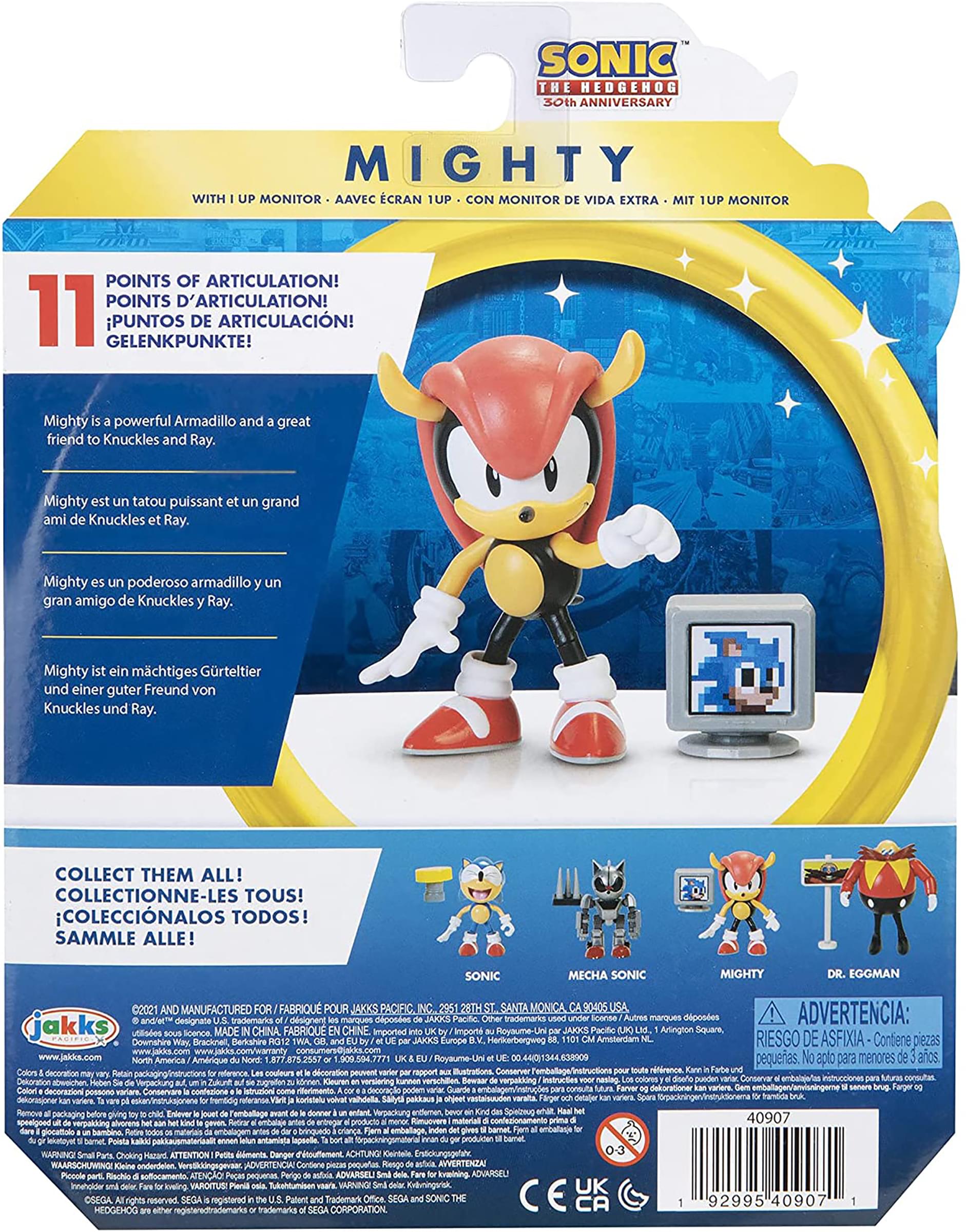 Sonic the Hedgehog 4 Inch Figure | Classic Mighty