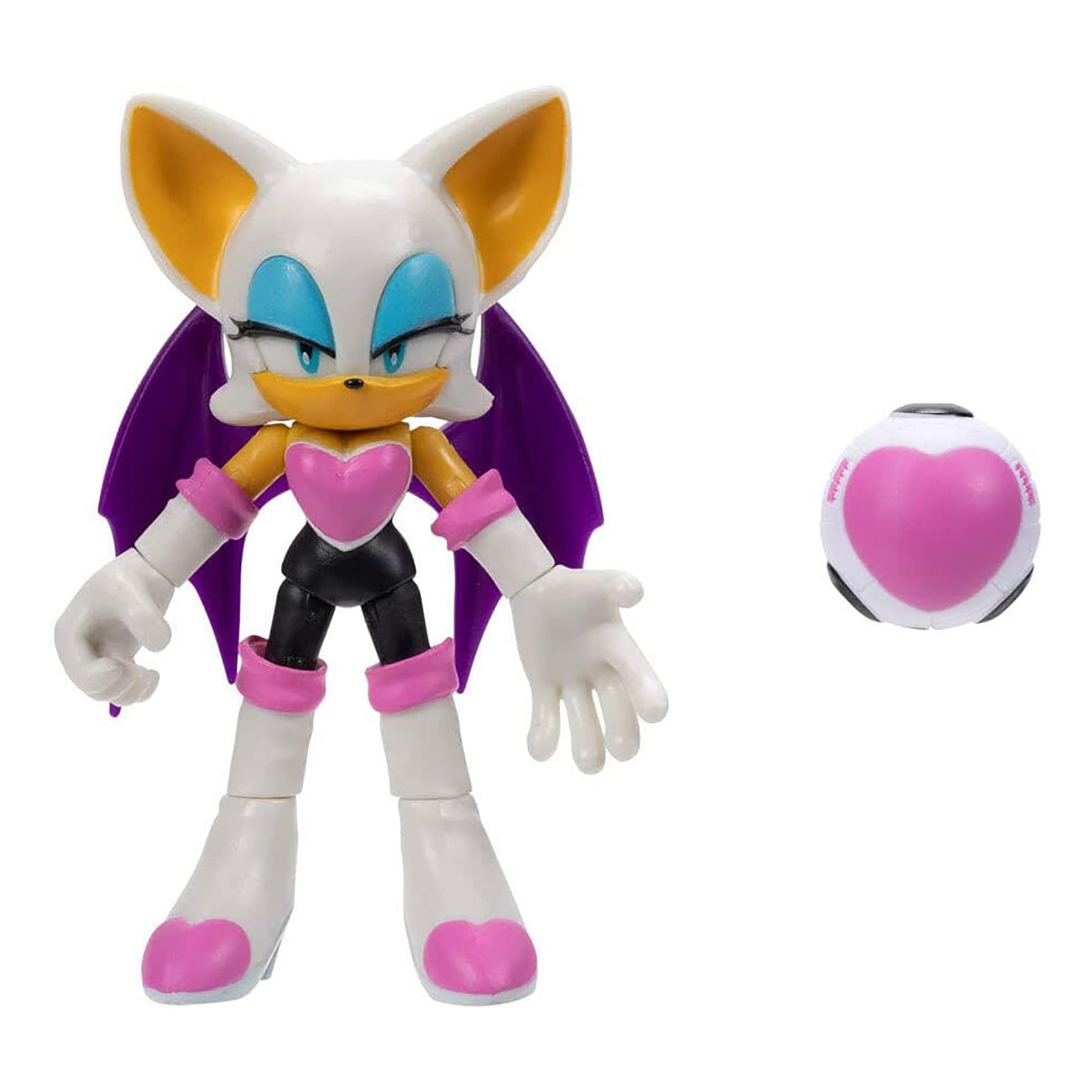 Sonic the Hedgehog 4 Inch Figure | Rouge the Bat with Heart Bomb