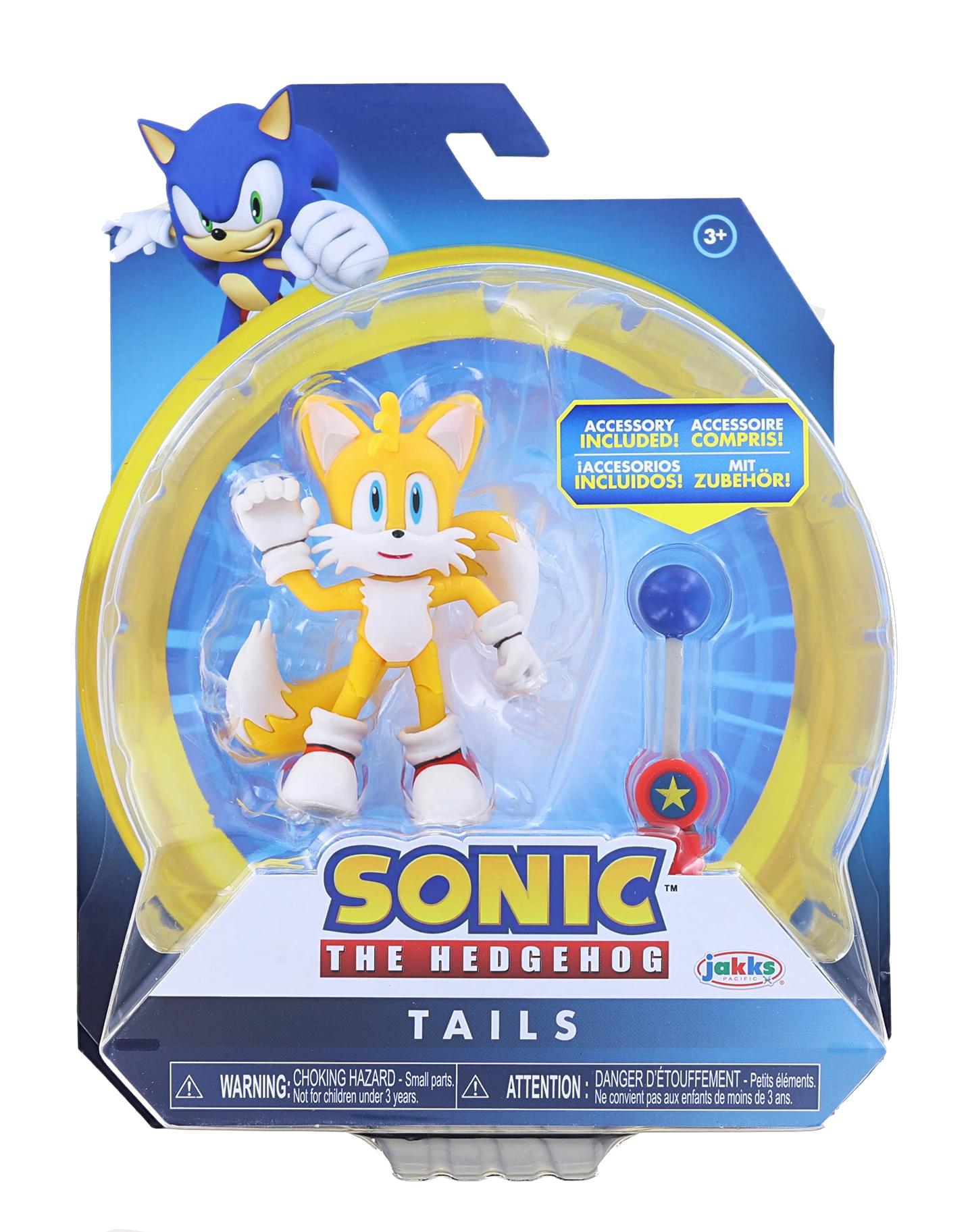 Sonic the Hedgehog 4 Inch Figure | Tails (Modern) with Checkpoint