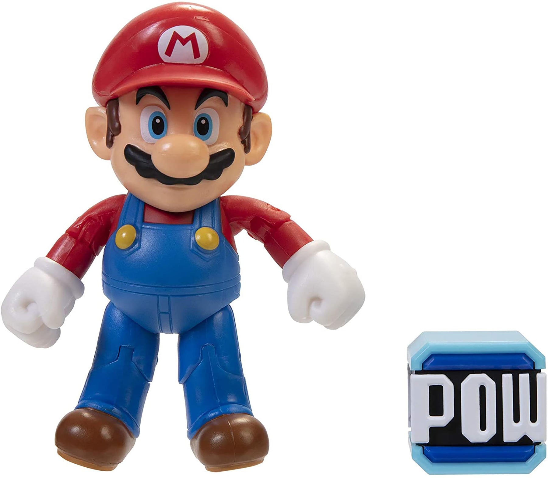 Super Mario World of Nintendo 4 Inch Figure | Mario w/ POW Block