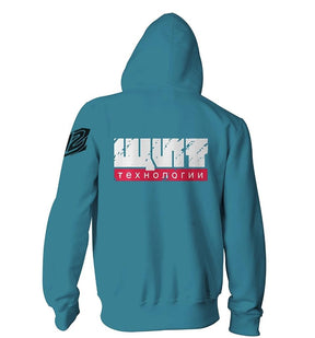 Overwatch Ultimate Zarya Blue/Red Zip-Up Hoodie