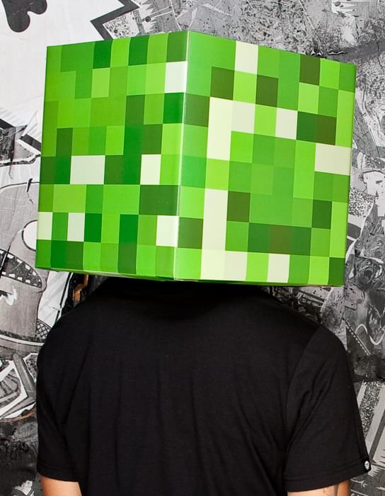 Minecraft Creeper Head Cardboard Costume Mask