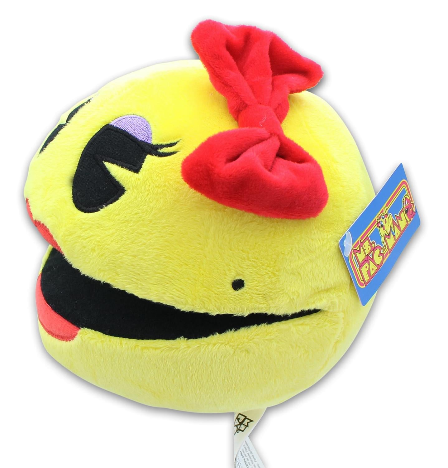 Pac-Man 7 Inch Stuffed Character Plush | Ms. Pac-Man