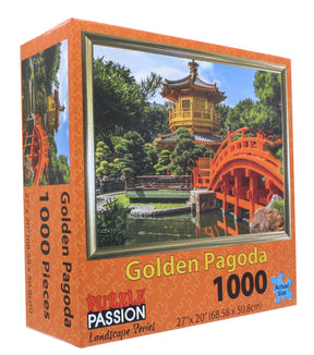 Golden Pagoda 1000 Piece Landscape Jigsaw Puzzle