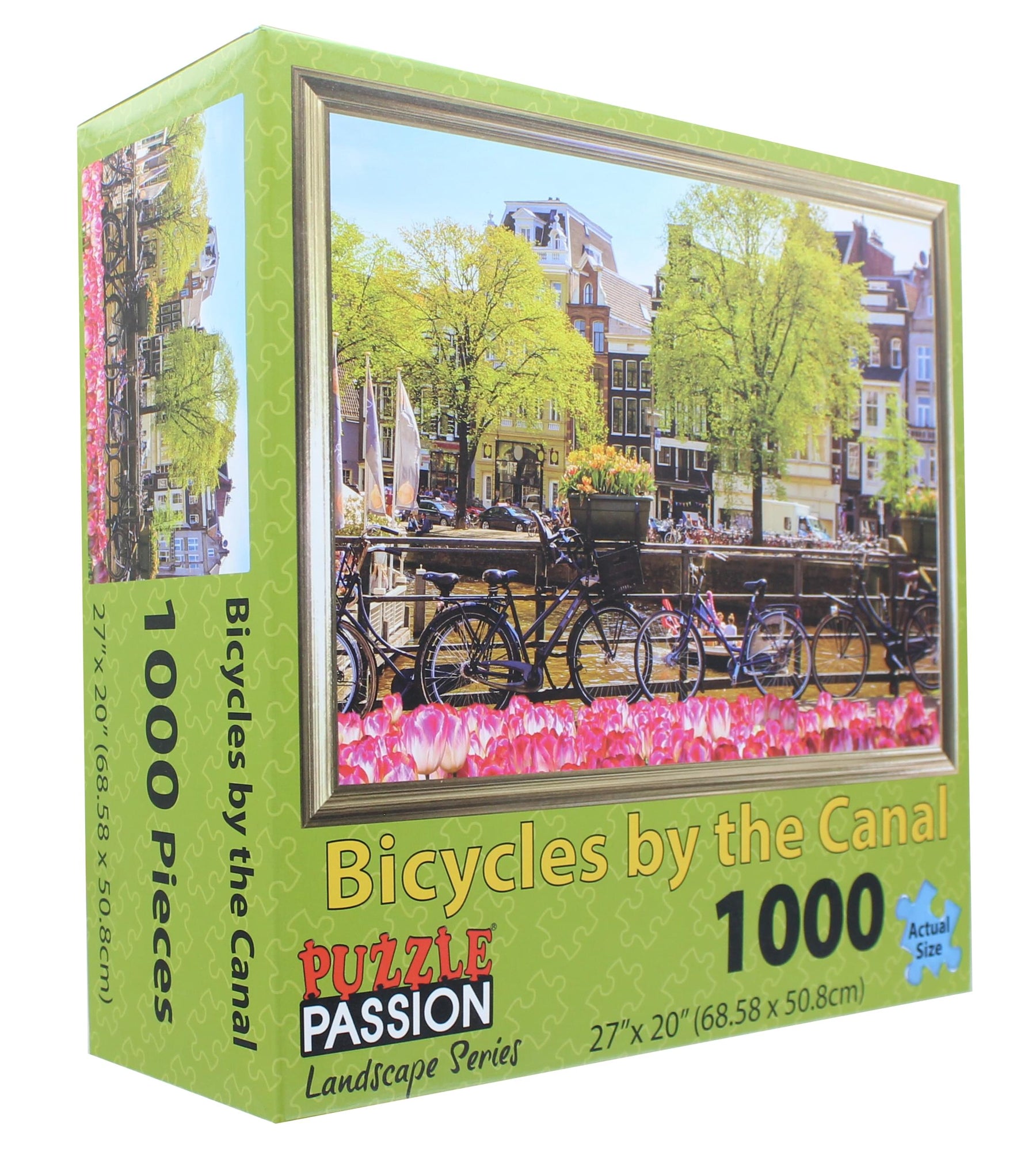 Bicycles By Canal 1000 Piece Landscape Jigsaw Puzzle