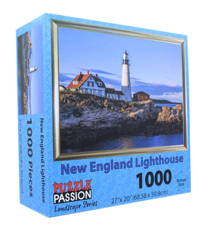 New England Lighthouse 1000 Piece Landscape Jigsaw Puzzle