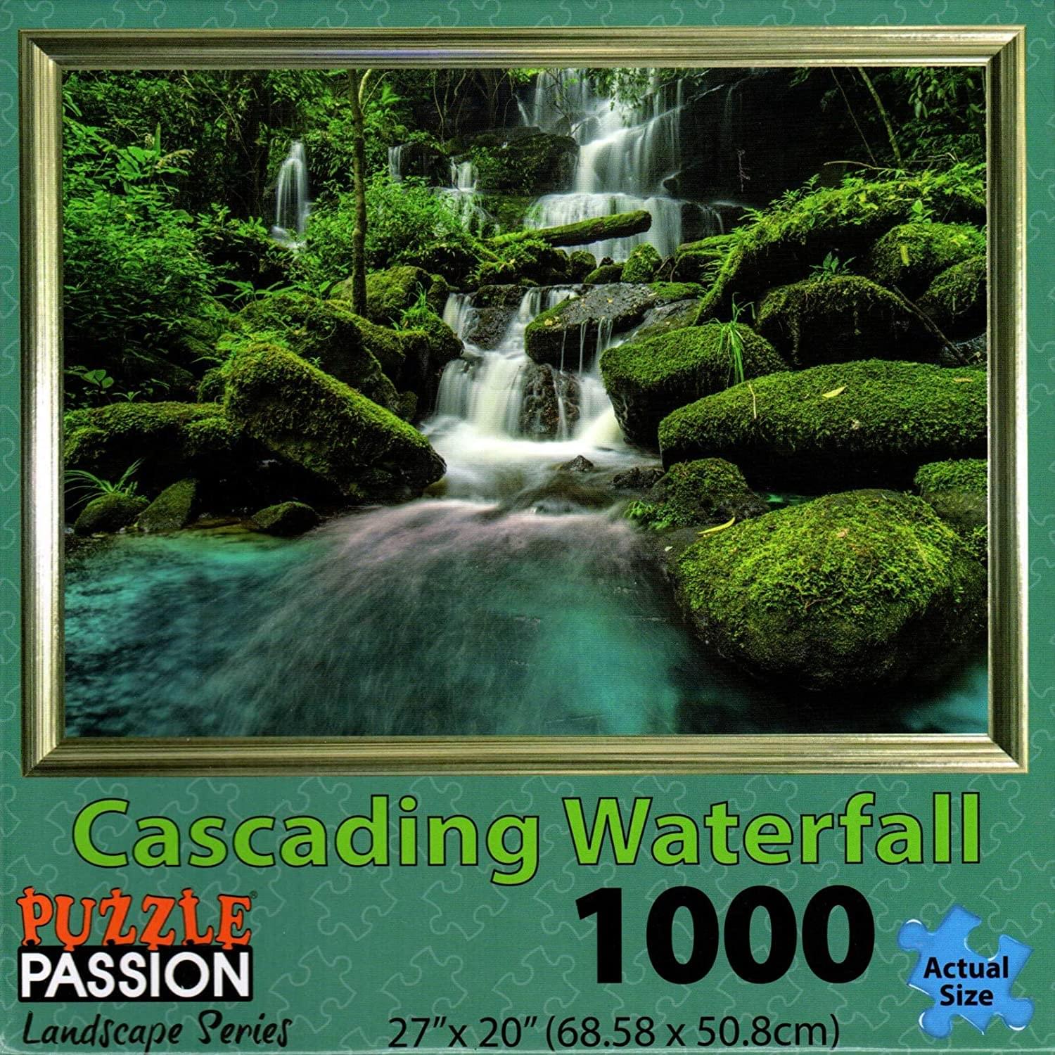 Cascading Waterfall 1000 Piece Landscape Jigsaw Puzzle