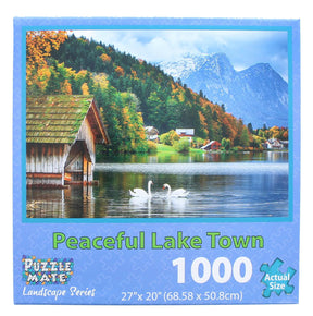 Peaceful Lake Town 1000 Piece Jigsaw Puzzle