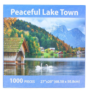 Peaceful Lake Town 1000 Piece Jigsaw Puzzle