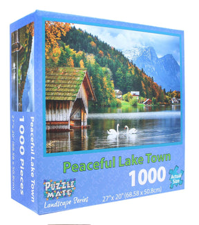 Peaceful Lake Town 1000 Piece Jigsaw Puzzle