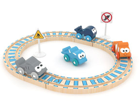 J'adore Ocean Auto and Rail Wooden Toy Playset
