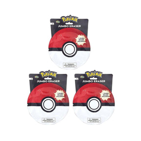 Pokemon Jumbo Eraser Random Blind Foil Pack Set of 3