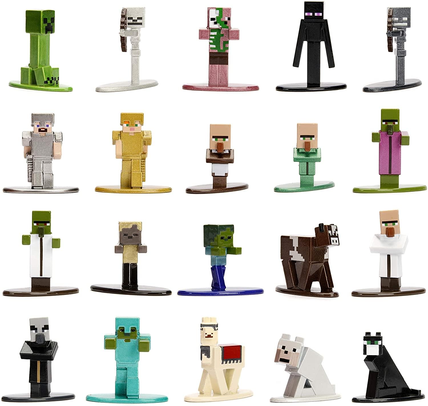 Minecraft Nano Metalfigs 20 Pack Wave 1 | 1.65 Inch Die-Cast Metal Figures
