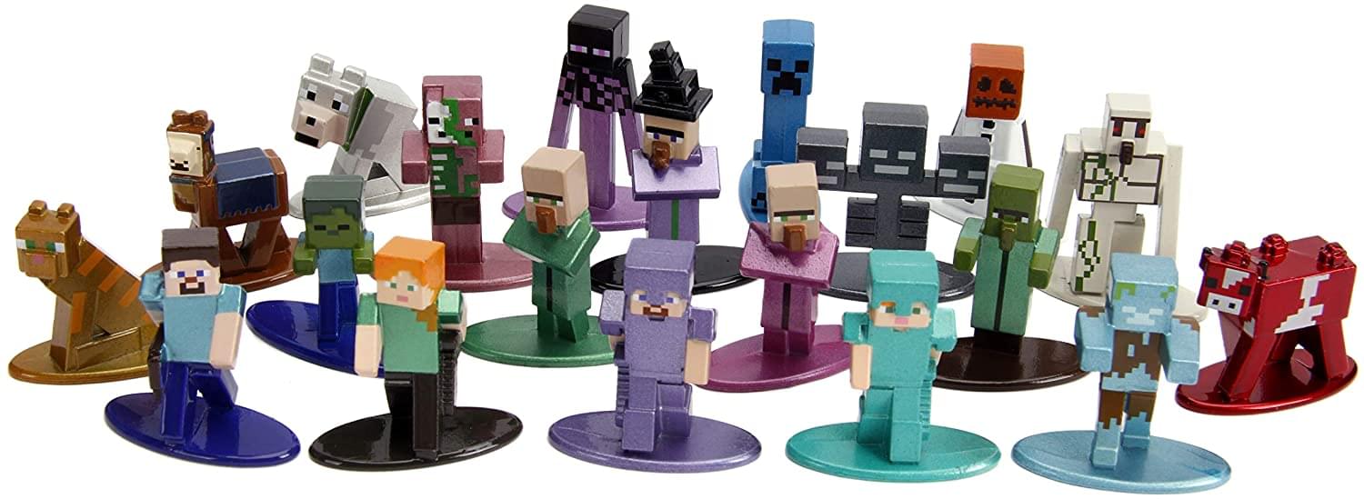 Minecraft Nano Metalfigs 20 Pack Wave 2 | 1.65 Inch Die-Cast Metal Figures