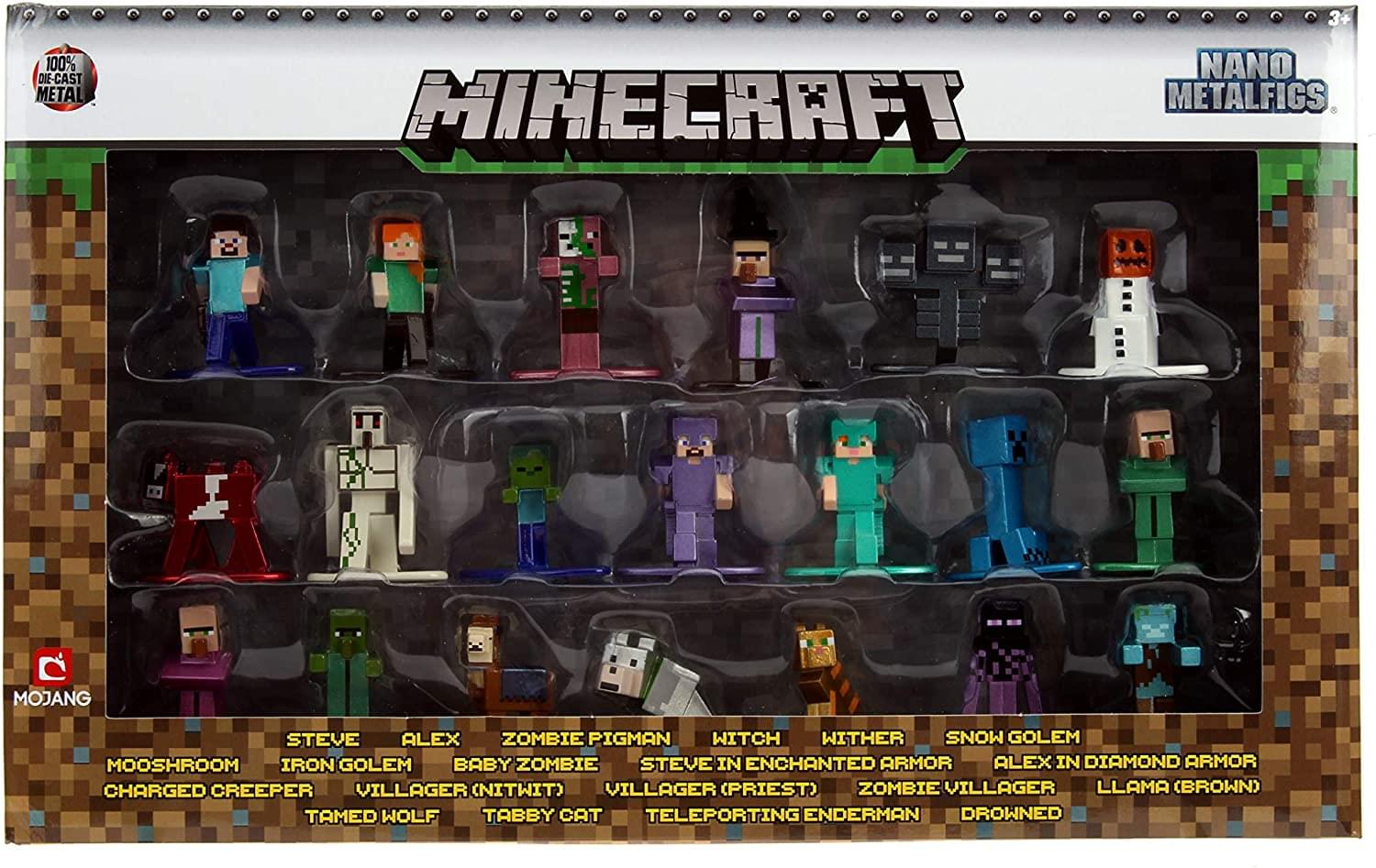 Minecraft Nano Metalfigs 20 Pack Wave 2 | 1.65 Inch Die-Cast Metal Figures
