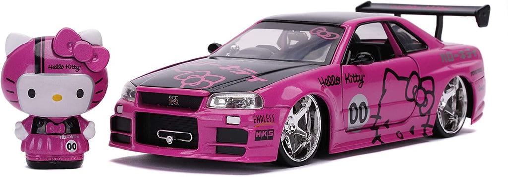 最終決算 1:24 GT-R Skyline Nissan 2002 Kitty Hello Vehicle Free | ミニカー