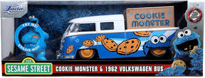 Sesame Street Cookie Monster 1963 VW Bus 1:24 Die Cast Vehicle
