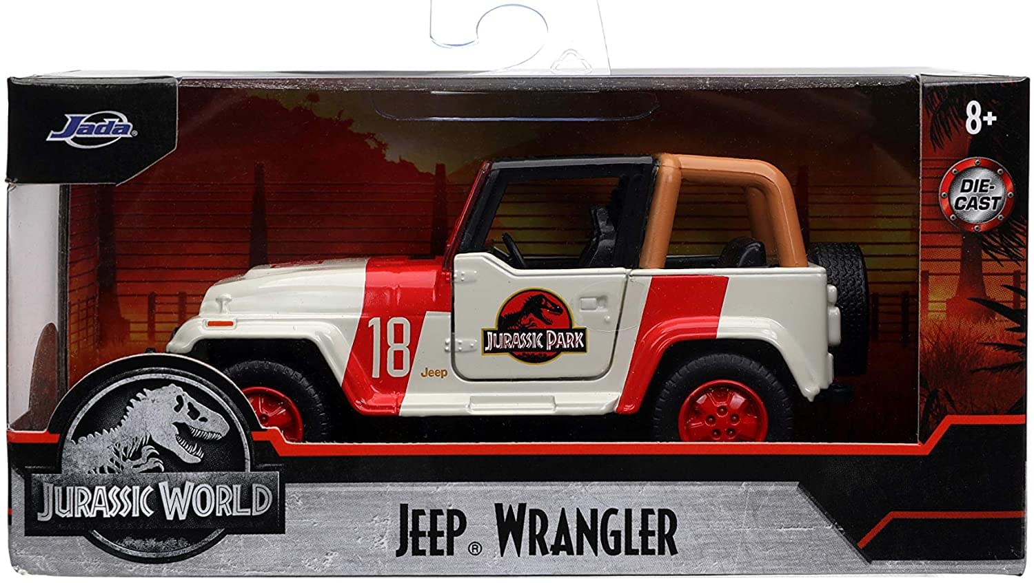 Jurassic World 1:32 92 Jeep Wrangler Diecast Car